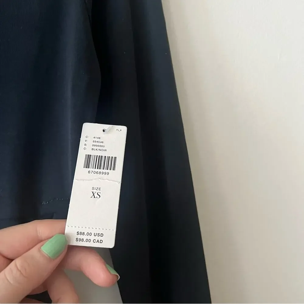 Anthropologie Black Open-Back Wrap Bodysuit